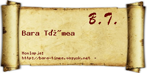Bara Tímea névjegykártya
