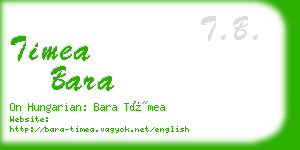 timea bara business card